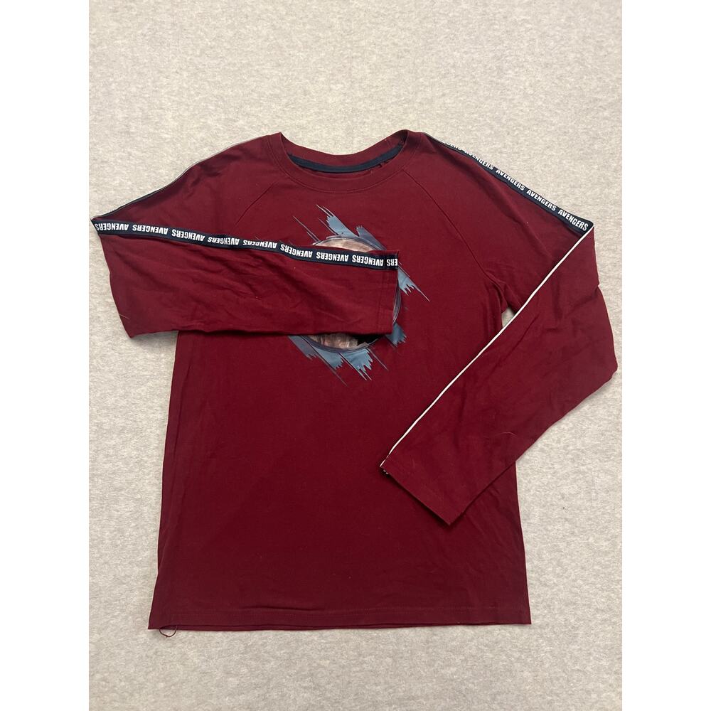 Marvel Comics Avengers Endgame T-Shirt Boy XXL Iron Man Thor Hulk Graphic Red‎